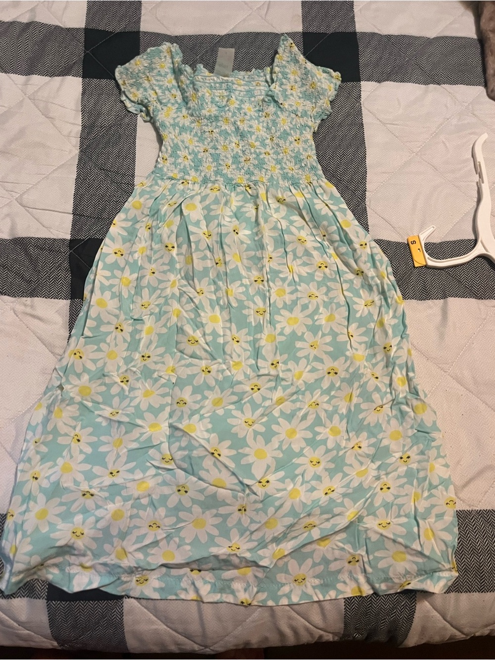 Carter's Aqua Floral Smocked Daisy Dress